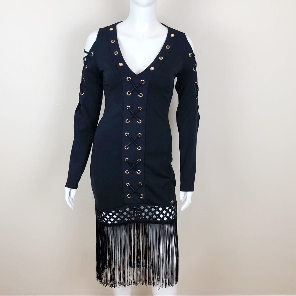 CARMEN STEFFENS | Long Sleeve Black Cocktail Dress